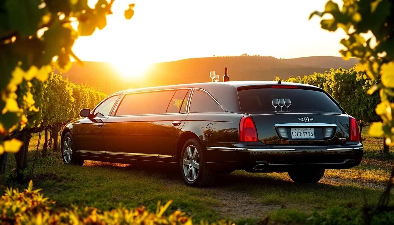 Indulge in limo wine tasting tours surrounded by beautiful vineyards.