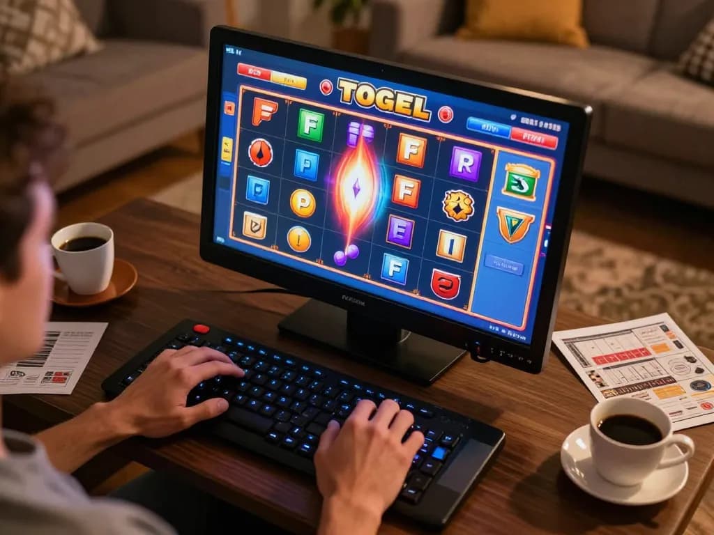 Engaging moment of a player pressing the spin button on gta togel slot game, showcasing interactive gaming experience.