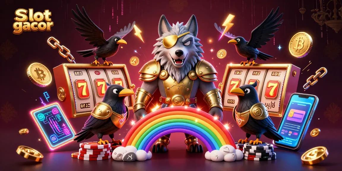 Menangkan slot gacor dengan Odin dan dua pengawalnya di jembatan chip kasino.