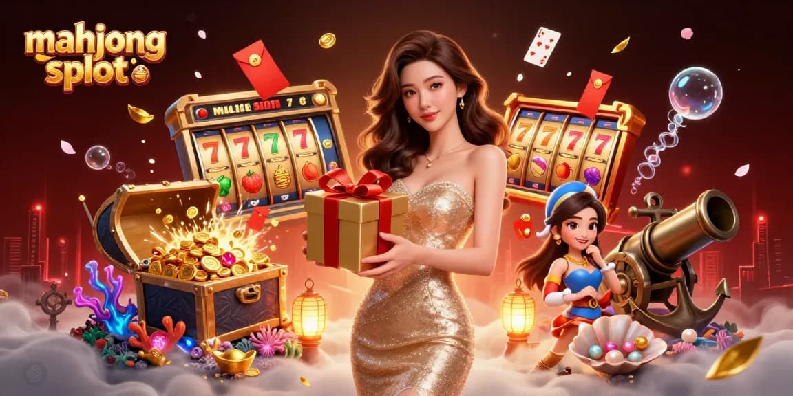 Engage with the mahjong slot experience as vibrant characters celebrate wins in a festive casino setting.