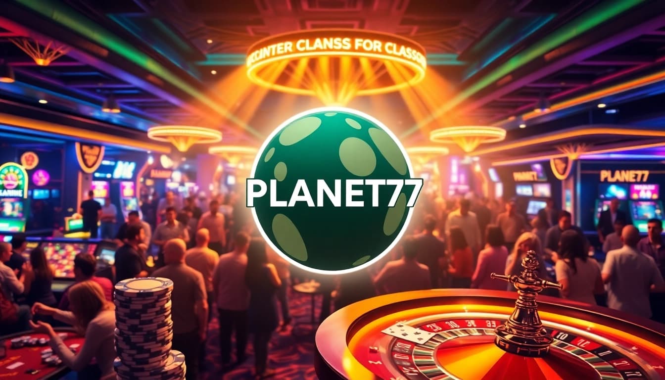 Menangkan permainan di kasino PLANET77 dengan suasana yang ceria dan ramai.