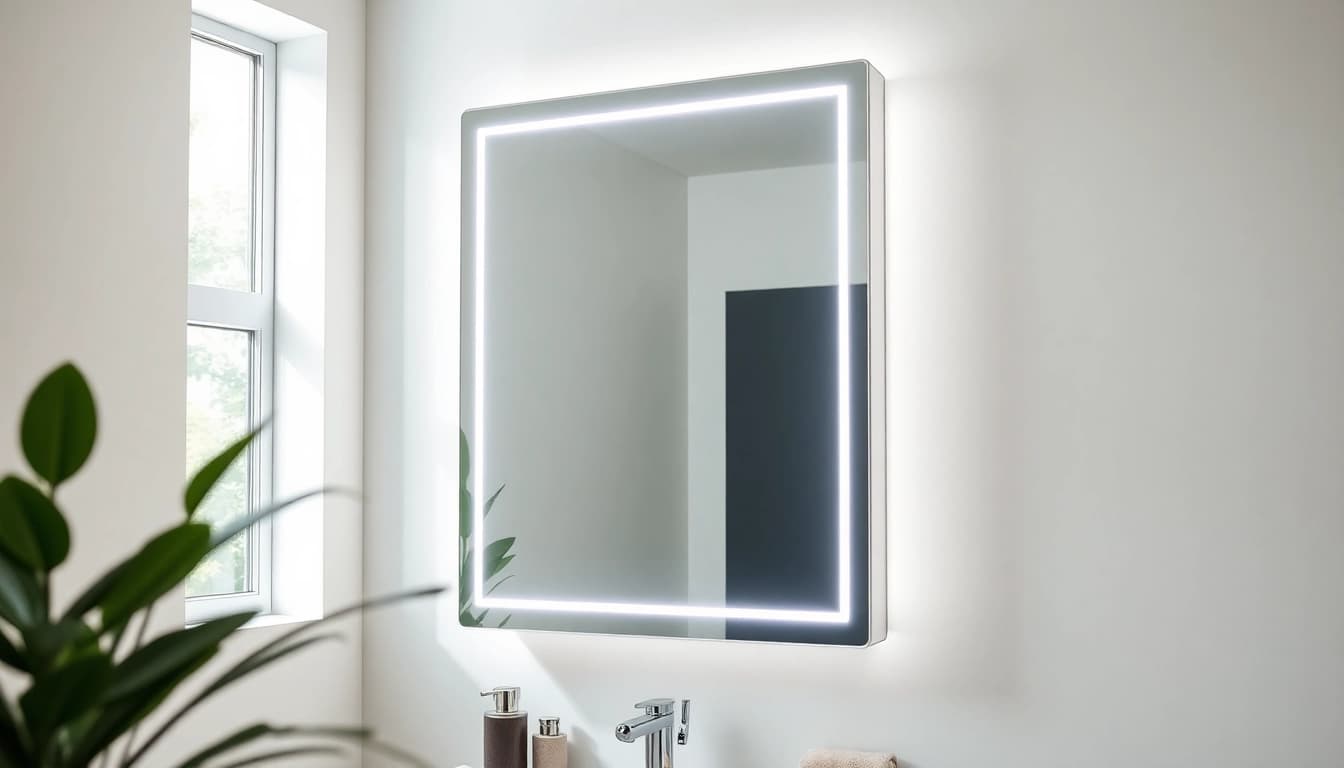 Illuminate your space with a modern led bathroom mirror Cabinet featuring sleek designs.