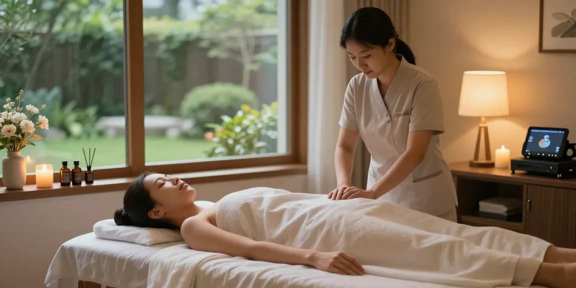Experience exceptional 창원마사지 in a tranquil spa setting, highlighting relaxation and serenity for wellness seekers.