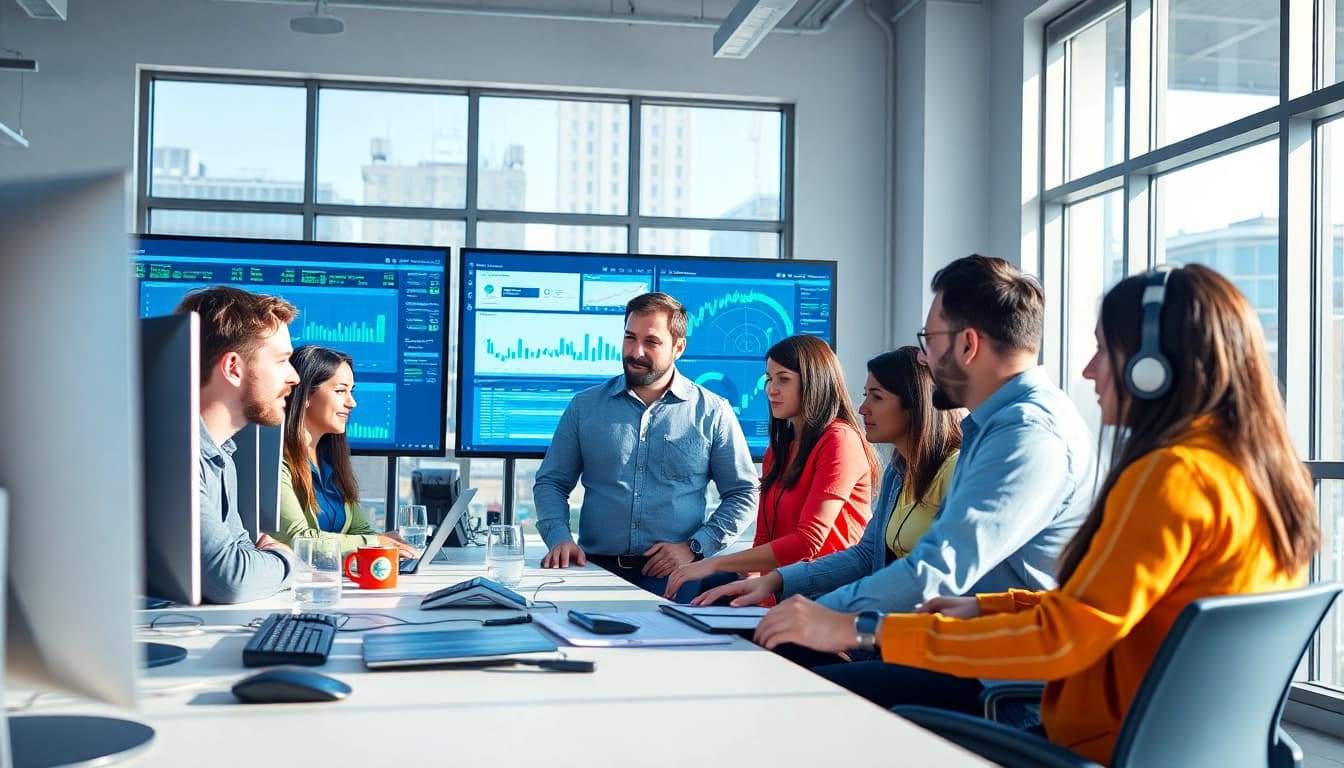 Delivering managed it services lakeland with a professional team collaborating in a modern office.