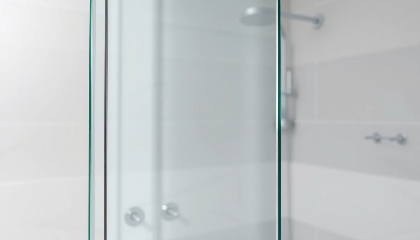 Visually appealing paroi de douche sirhona en verre transparent dans une salle de bain moderne.