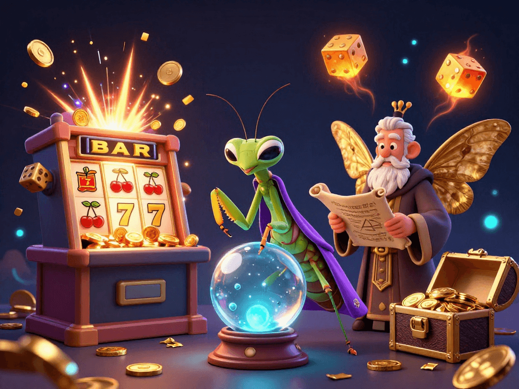 Engage with gg88's exciting cockfighting and gaming atmosphere featuring fortune tellers and vibrant casino elements.