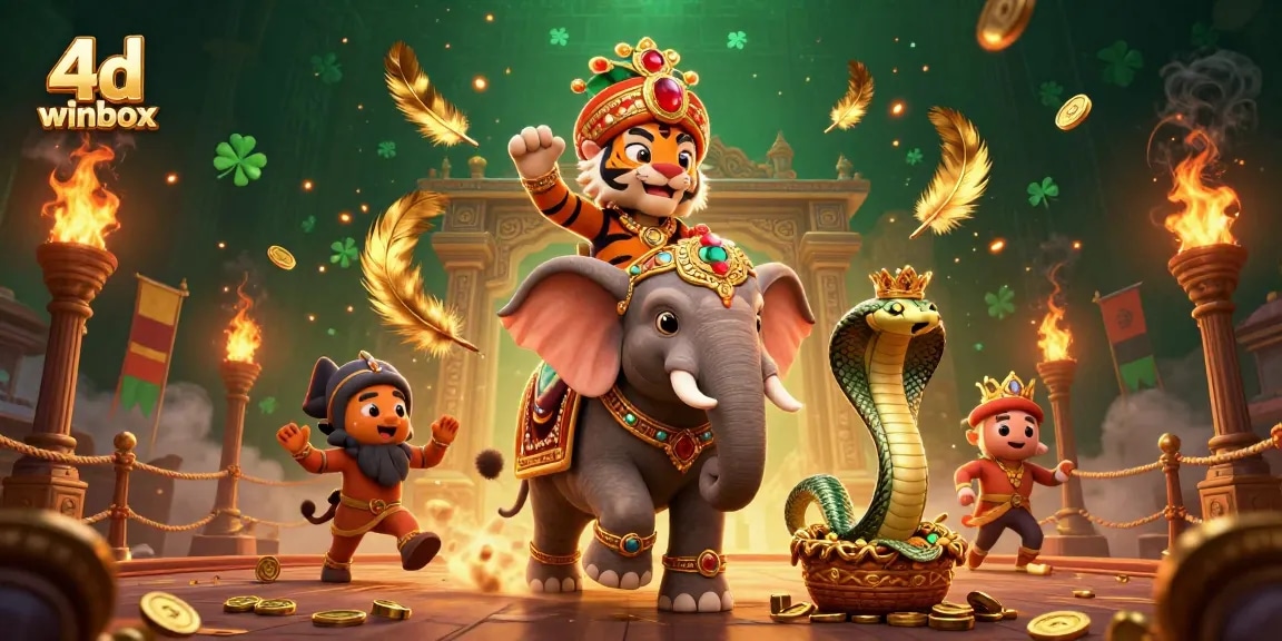 Experience thrilling bets with 4d winbox through a vivid, dynamic casino illustration.