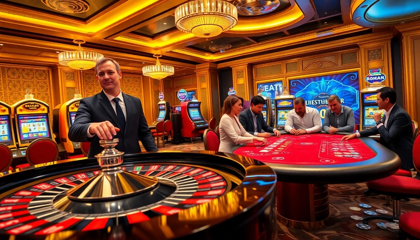 Découvrez l'excitation de casino en ligne Français 2026 avec des joueurs profitant de divers jeux.