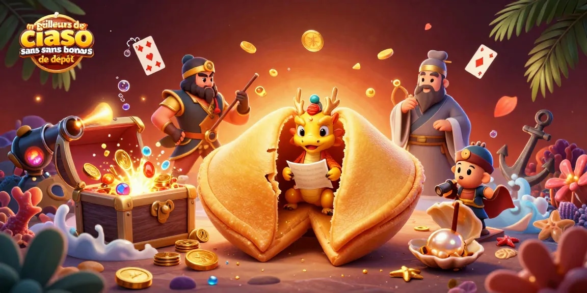 Découvrez les meilleurs sites de casino sans bonus de dépôt avec une illustration riche et colorée.