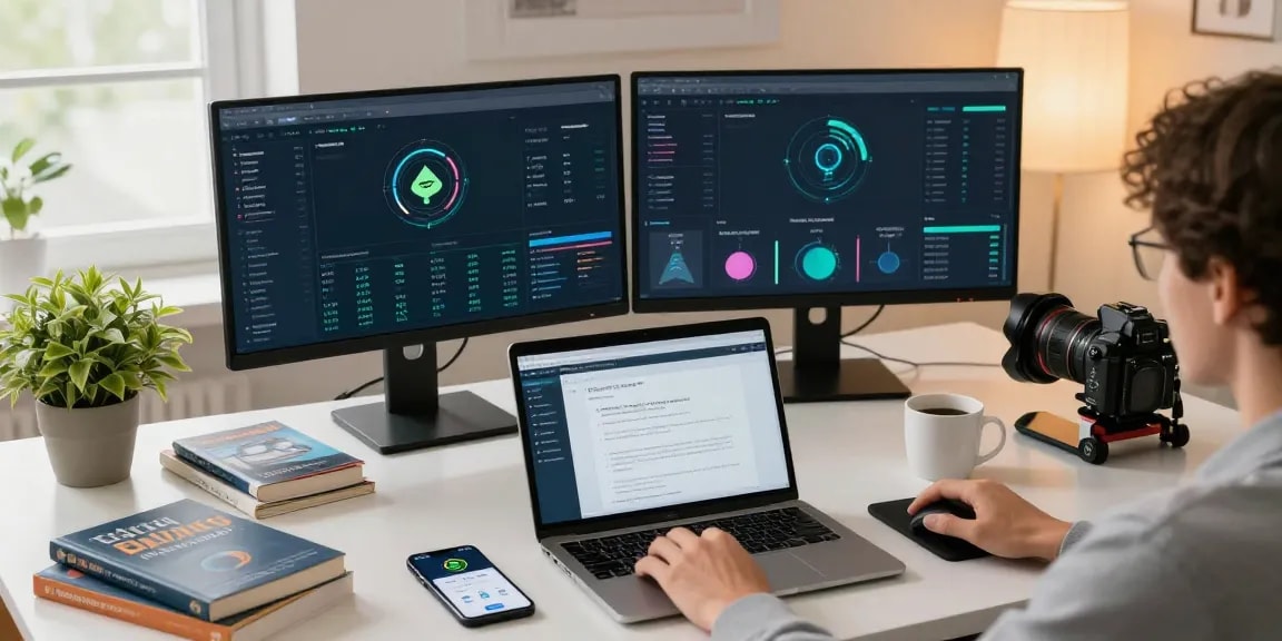 cloud mining crypto digital asset dashboard and workspace with cryptocurrency trading tools