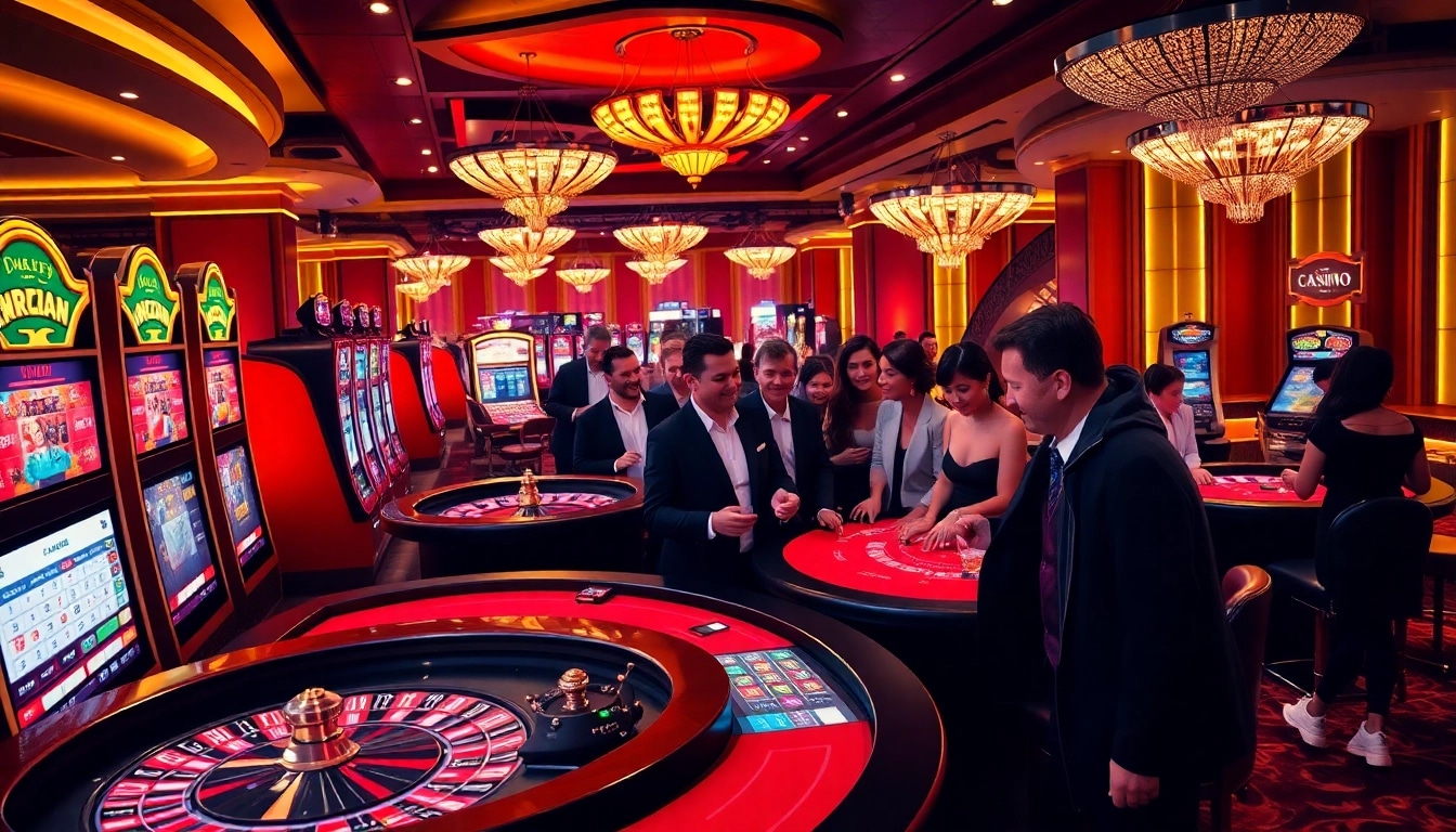 Découvrez un gameplay palpitant dans un luxueux casino en ligne Français 2026 avec des tables élégantes et des machines vibrantes.