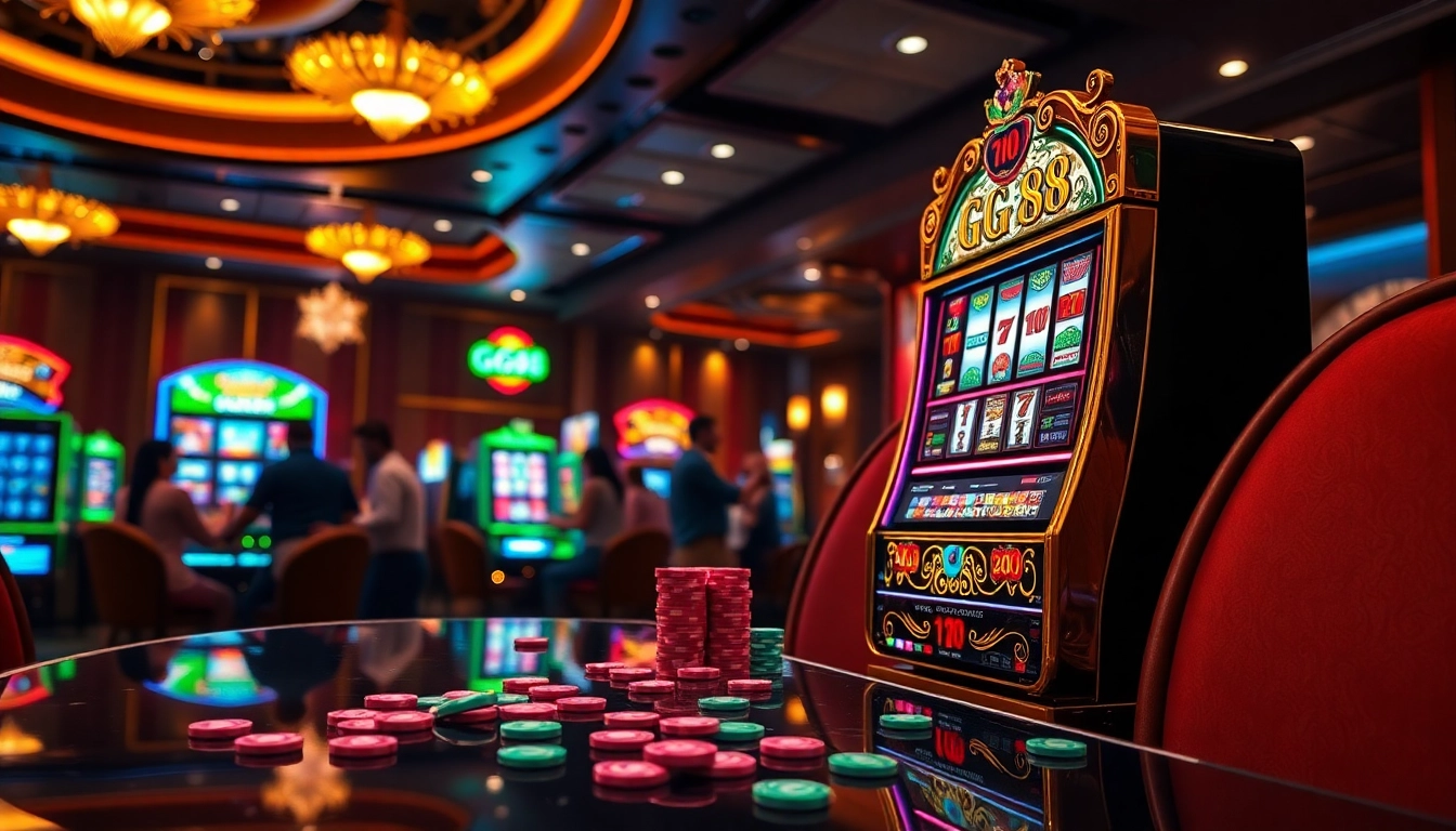 Experience the thrill of gg88 slot machines in a vibrant casino atmosphere.