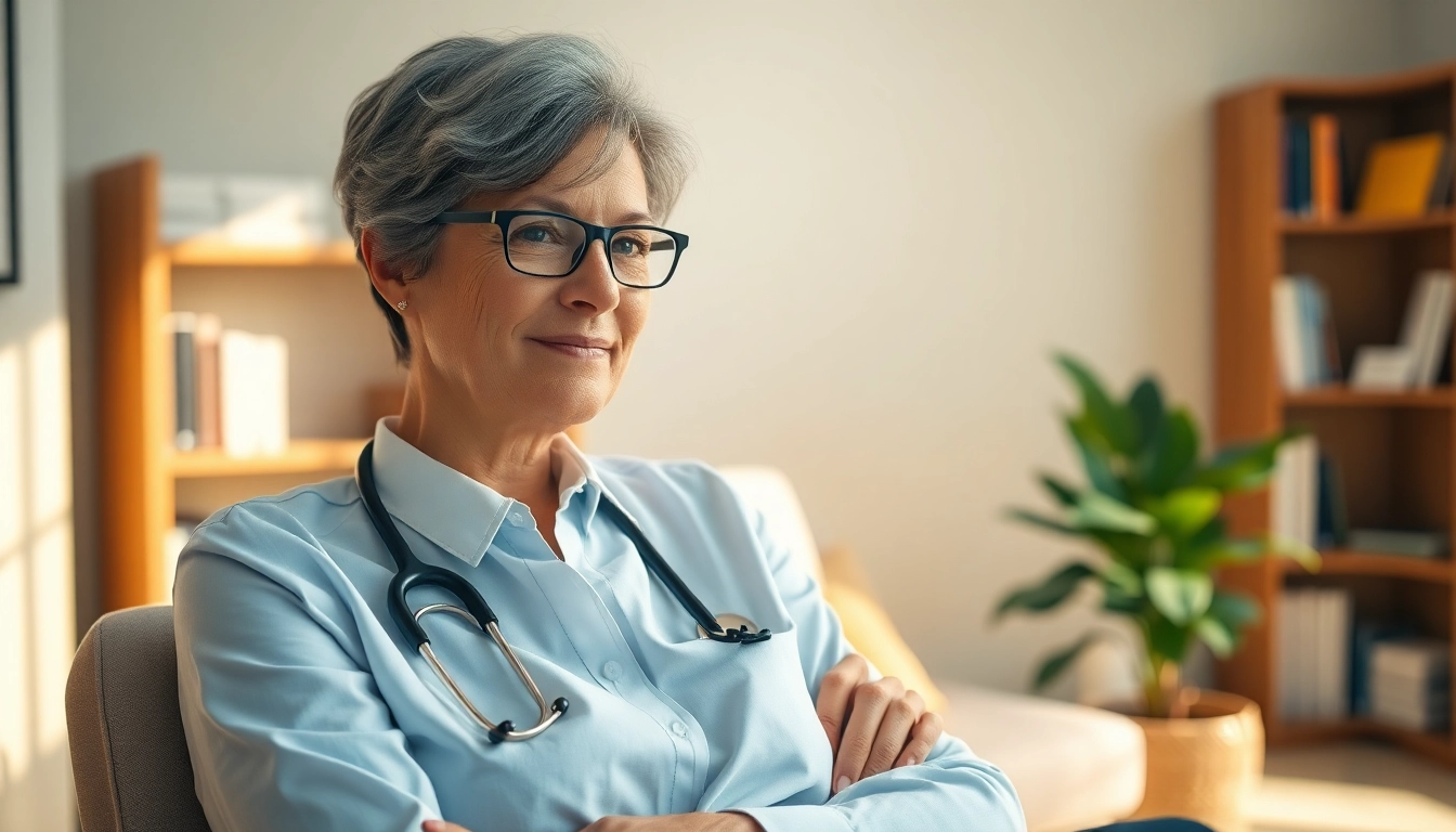 Counselling Services in a serene therapist's office with inviting decor and warm lighting.