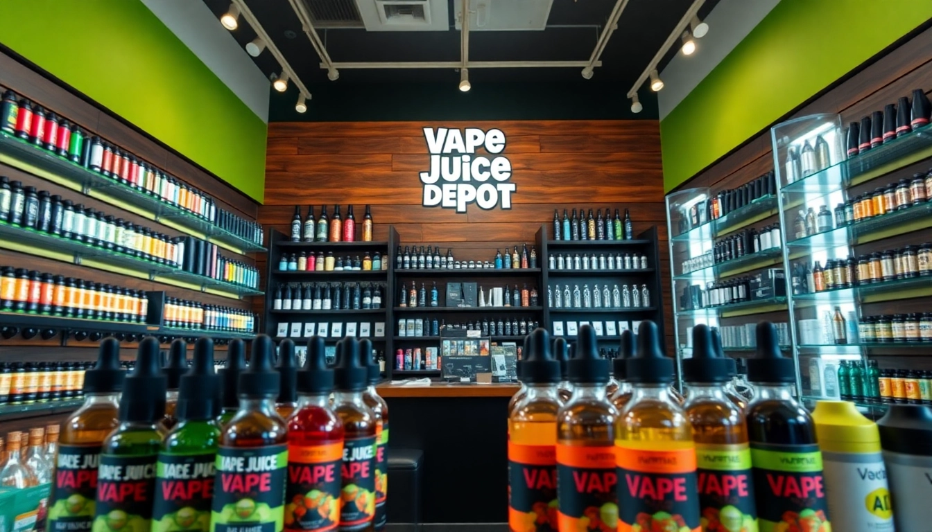 Shop for premium vape products at Vape Juice Depot's vibrant and organized display.