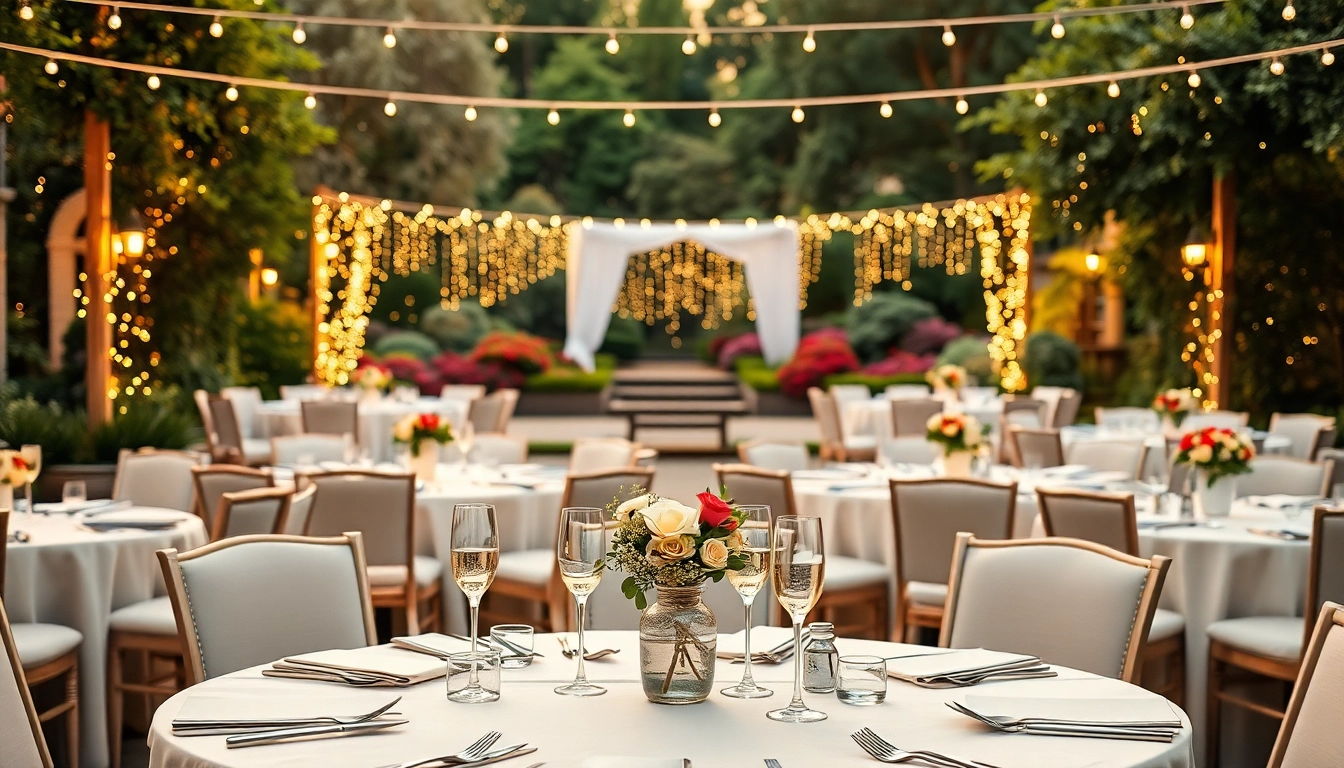 Enhance your event with premium Table & Chair Rentals, showcasing elegant setups with beautiful decorations.