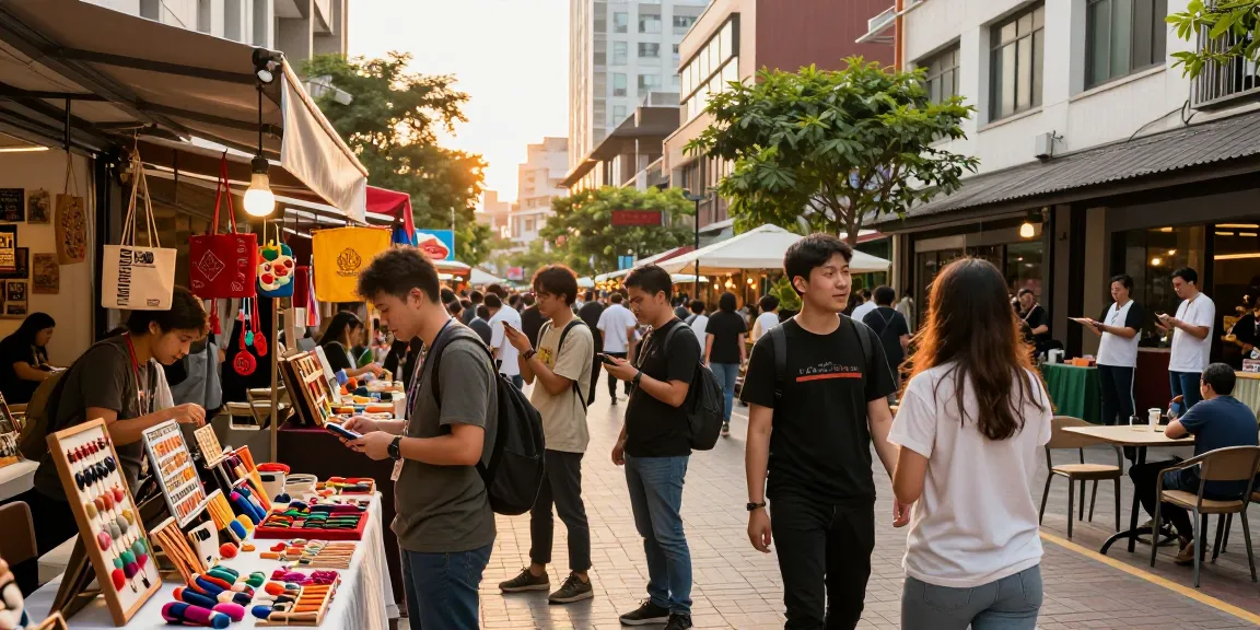 Vibrant shopping scene showcasing friends exploring unique products in a market near https://forumup.org/shop/search.php?ca_id=&addr1=&addr2=&addr3=&schKeyword, filled with colorful stalls and sunny a
