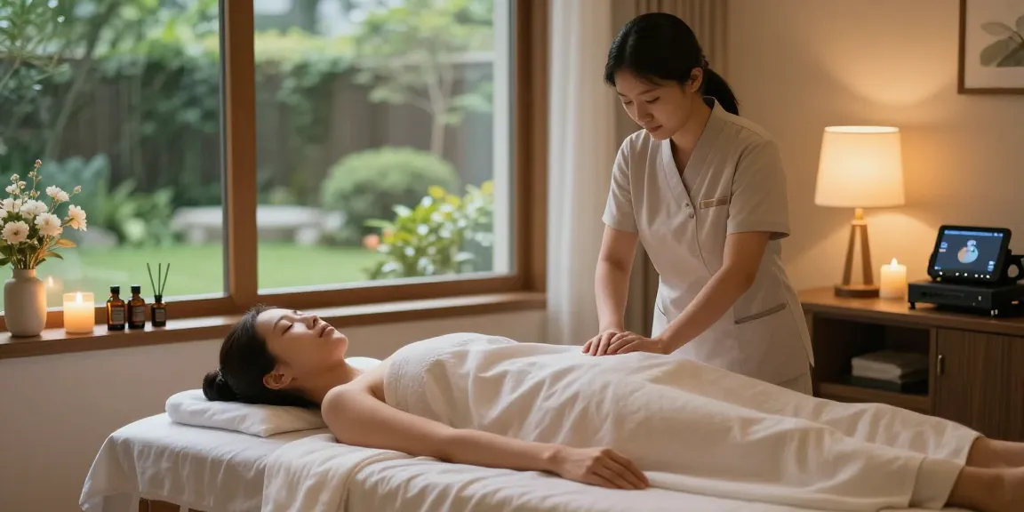 Experience exceptional 창원마사지 in a tranquil spa setting, highlighting relaxation and serenity for wellness seekers.