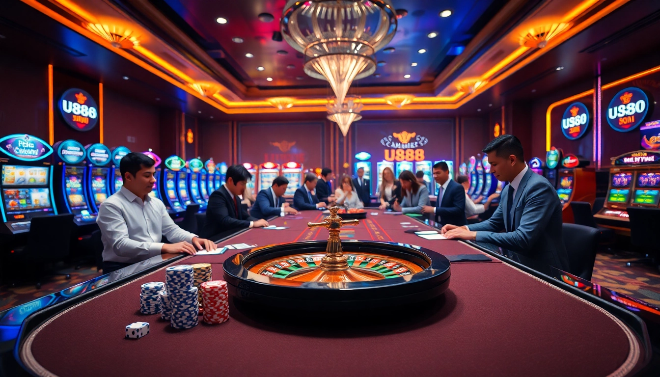 Experience the thrill of gambling at U888's exquisite casino table with engaging dealers.