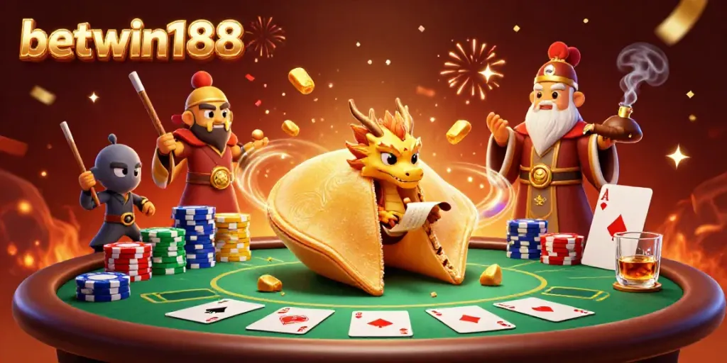 Menangkan akses BETWIN188 dengan ilustrasi 3D yang kaya detail dan atmosfer kasino.