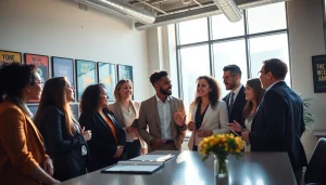 Engaging discussion about free job post new york in a modern office setting.