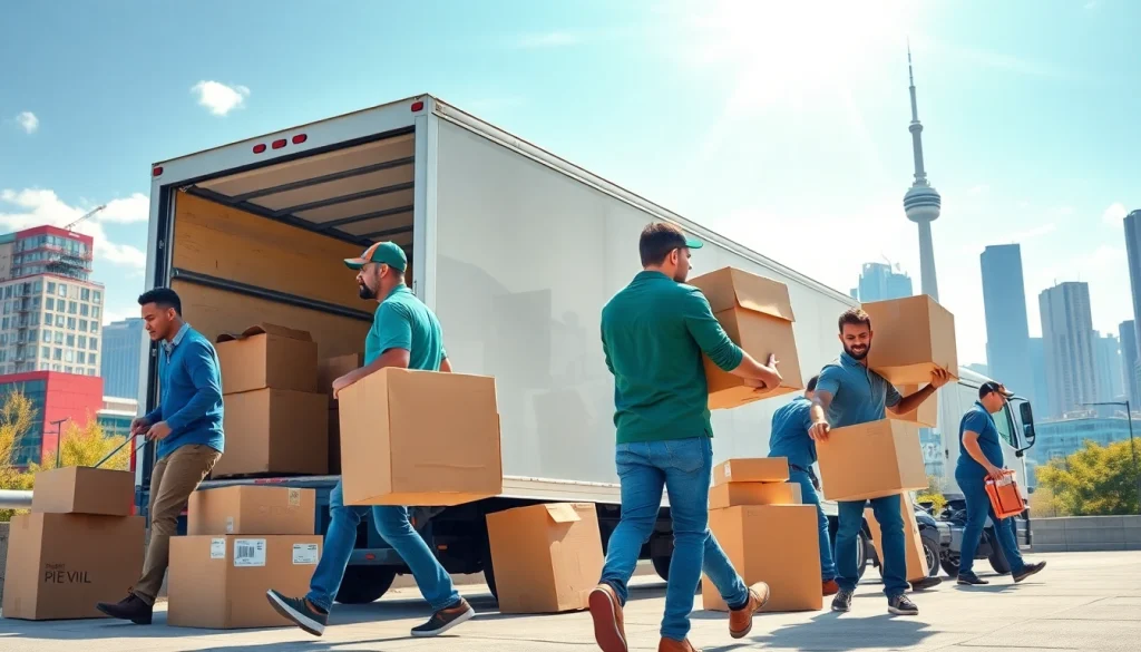 Relocation made easy with Toronto moving services by a professional team in an urban setting.