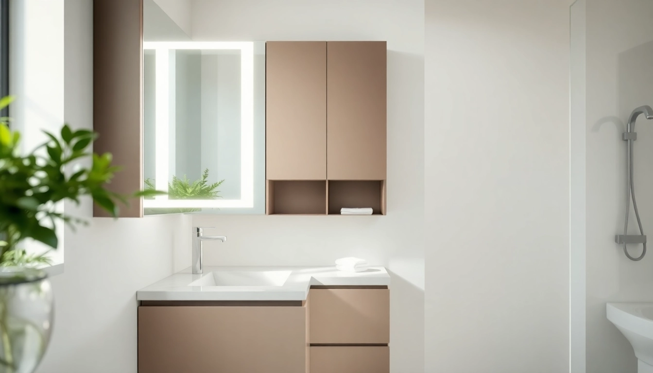 Präsentation des sonni Spiegelschrank mit elegantem Design und LED-Beleuchtung im modernen Badezimmer.