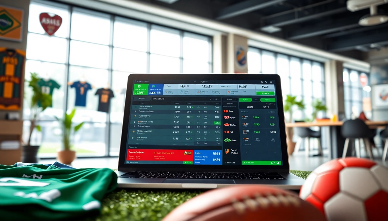 Explore the best sportsbooks in Brazil with an engaging online betting interface.