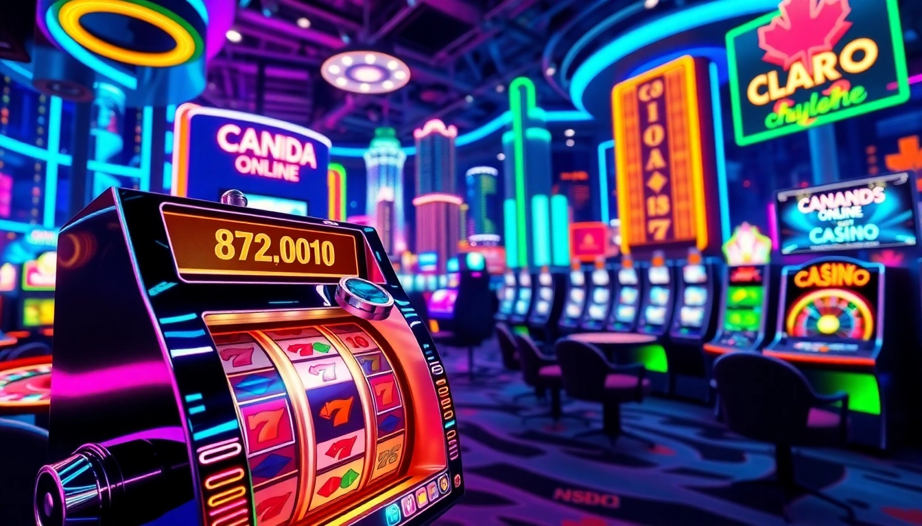 Experience thrilling games at Canada casinos online with vibrant slot machines and an inviting environment.