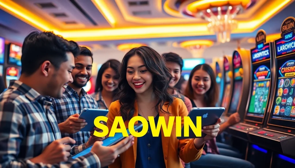 Khám phá Link tai Saowin trong bầu không khí chơi game trực tuyến sôi động, nơi nhiều người chơi đa dạng đang tận hưởng nhiều trò chơi khác nhau.