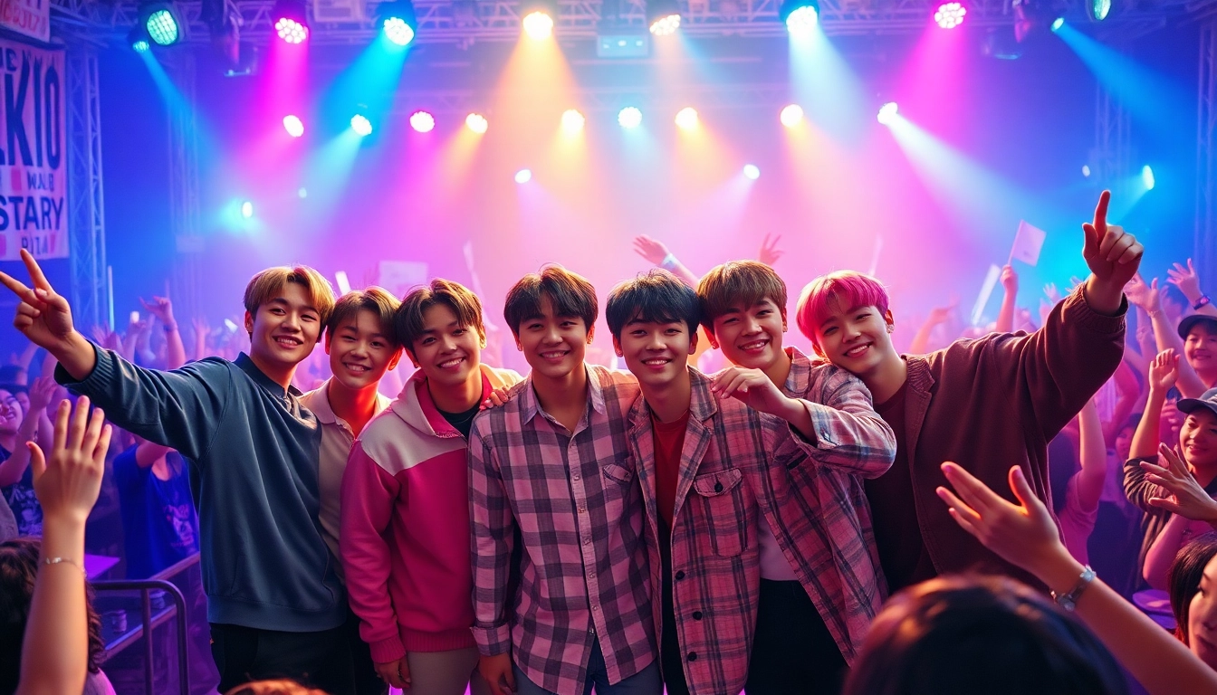 BTS members performing energetically at a concert, showcasing their unique style and connection with fans.