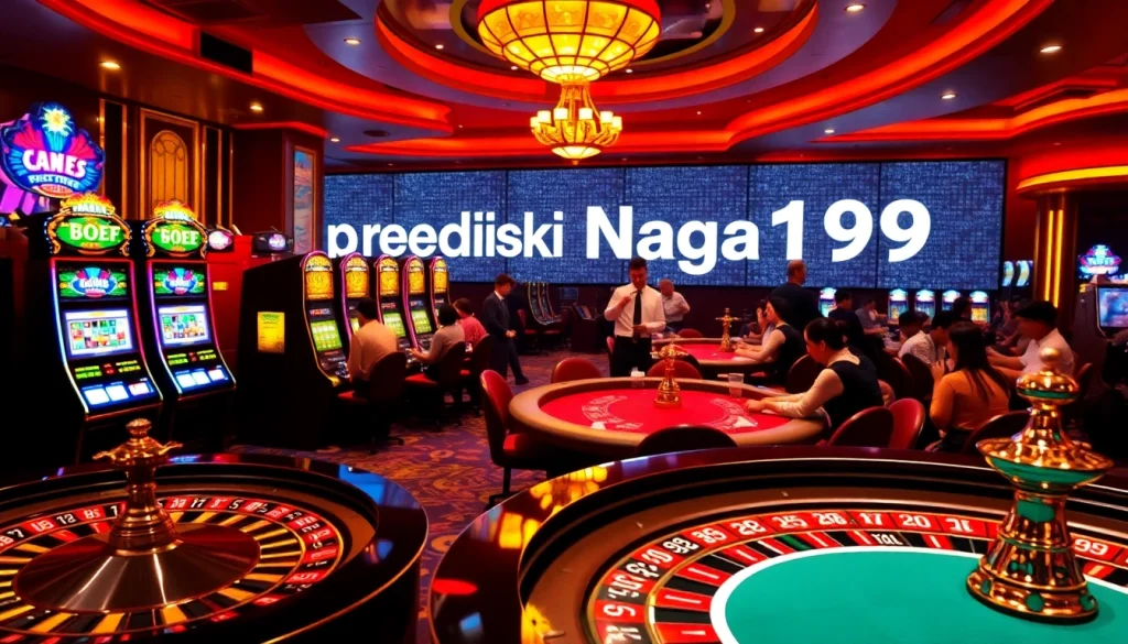 Experience the excitement of gambling with prediksi Naga169 at a luxurious casino setting.