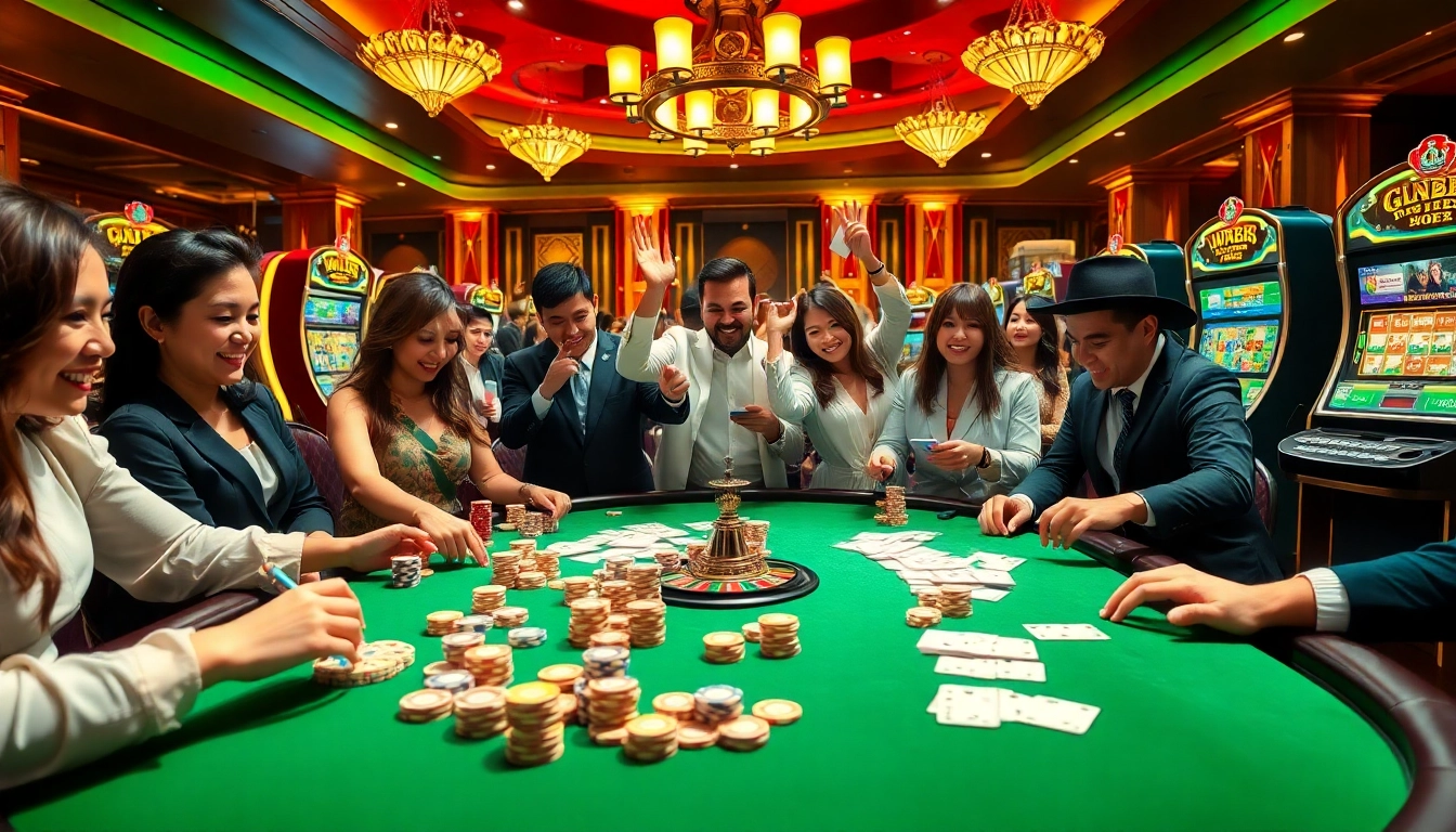 Players enjoying an exciting gaming experience at WW88's luxurious online casino.