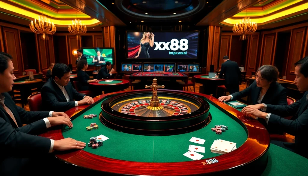 Betting excitement at the casino with casino tables and game features from https://xx88.nl/.
