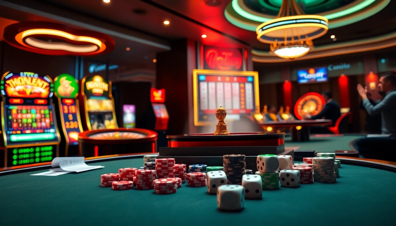 S88 bet players enjoying an immersive online casino experience with vibrant slot machines and poker tables.