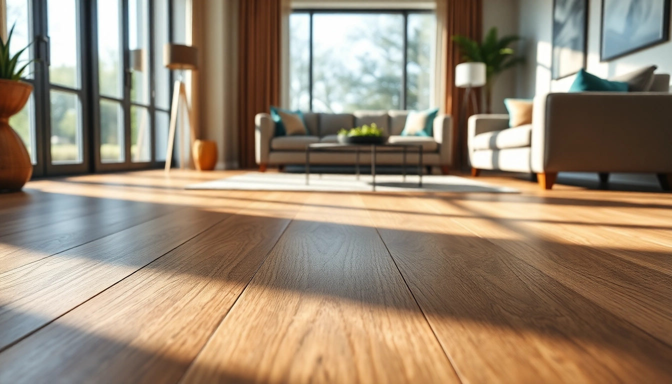 Admire luxury vinyl flooring in a cozy living room with natural light.