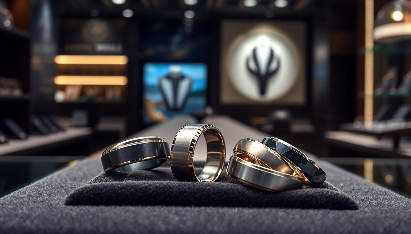 Explore luxurious tungsten rings featuring unique designs and finishes, perfect for every occasion.