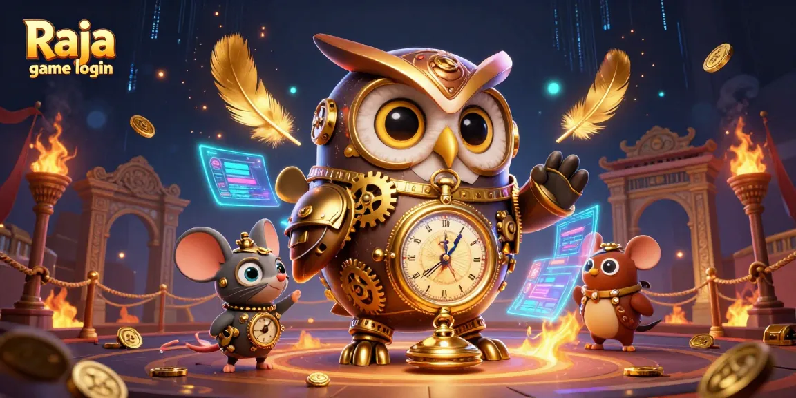Experience the thrilling Raja game login with our 3D casino illustration showcasing gambling excitement and dynamic elements.