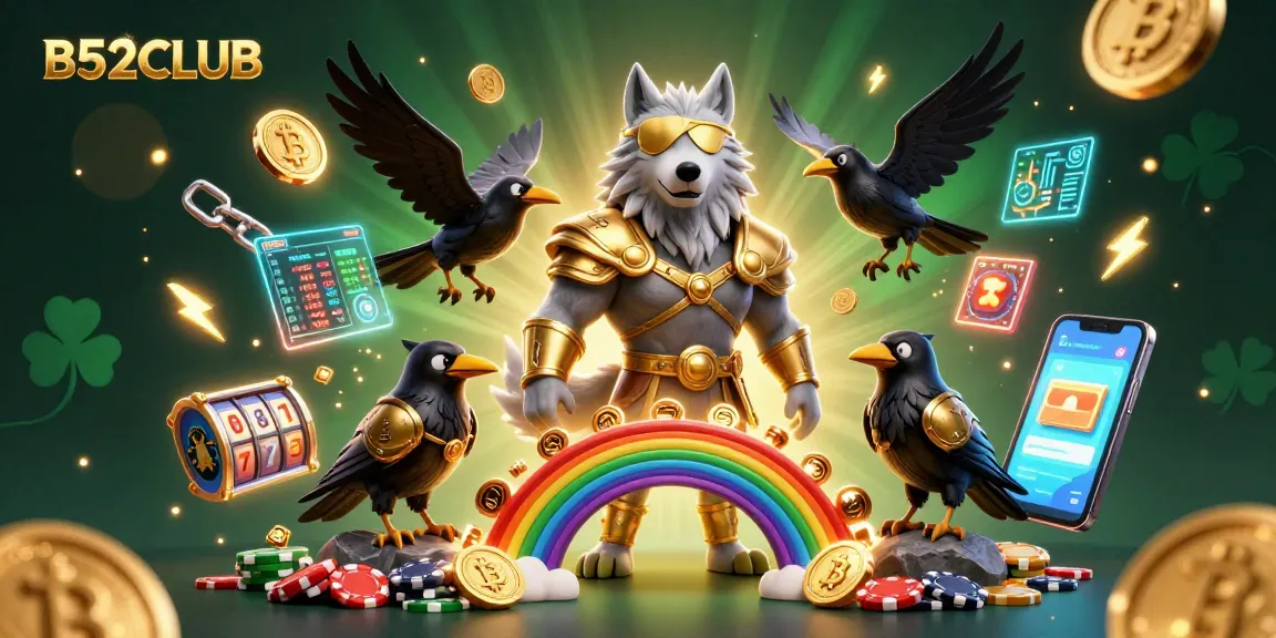 Engage with B52CLUB's vibrant 3D casino scene showcasing Norse characters and dynamic gaming elements